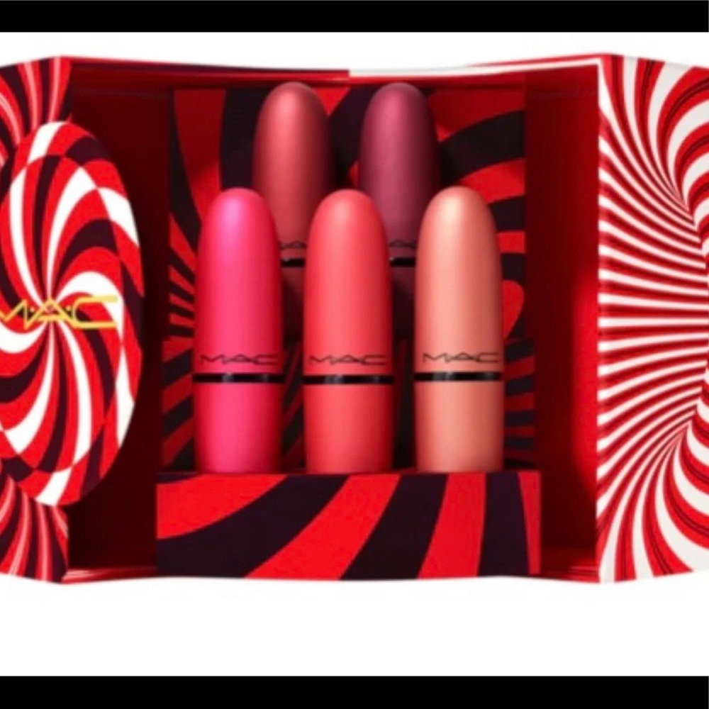 MAC Mistletoe Matte Powder Kiss Lipstick Set (5x lipsticks) limited edition